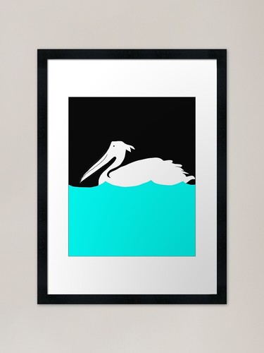 Coastal pelican watch framed - pelican,
