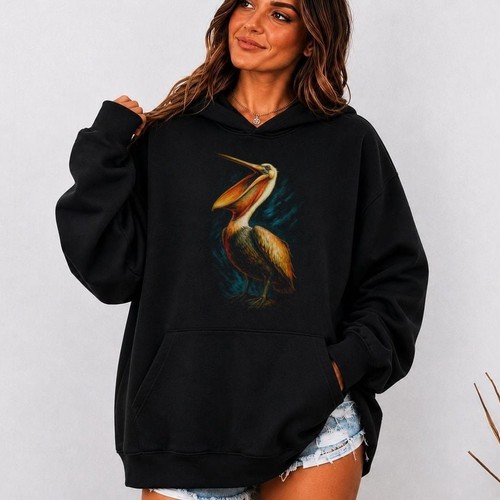 Pelican hoodie halftone - pelican, hoodie,